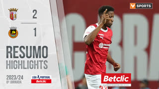 Liga Portugal Betclic (8ªJ): Resumo Braga 2-1 Rio Ave