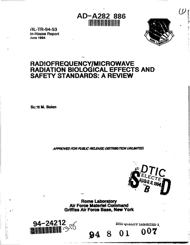 Radiofrequency/Microwave Radiation Biological Effects and Safety Standards:  A Review