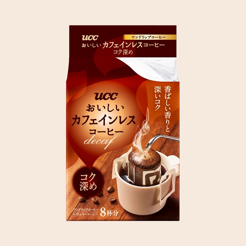 UCC おいしいカフェインレスコーヒー ワンドリップコーヒー コク深め 8