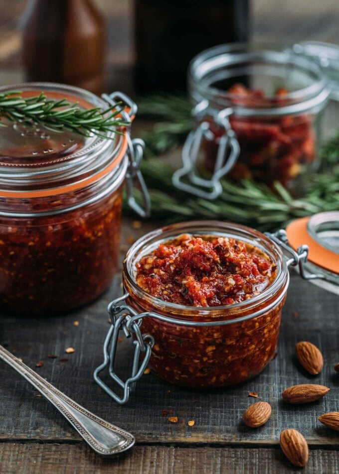 Sun-Dried Tomato Pesto (Pesto Rosso) - an easy Sicilian condiment that is gluten-free and vegan!