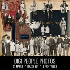 vintage Digi People Photos ephemera bundle