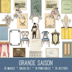 vintage Grande Saison ephemera bundle