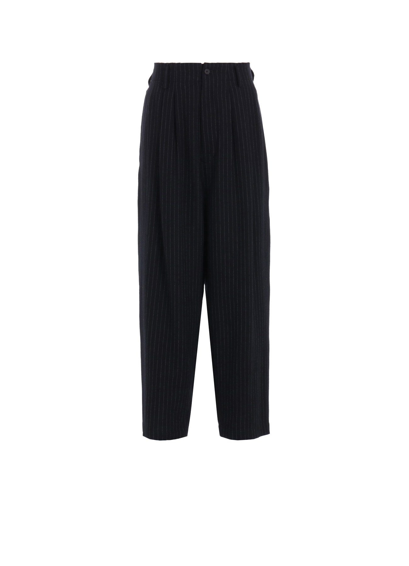 CHAMBRAY VIYELLA STRIPED WIDE TROUSERS WITH SIDE TAPE