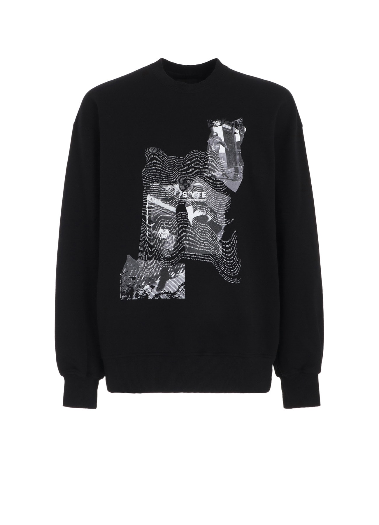 YY MESSAGE COLLAGE GRAPHIC PULLOVER