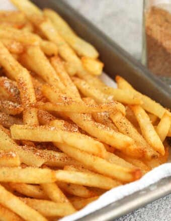 Fries with French fry seasoning