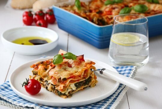 Image: VEGETARLASAGNE MED SPINAT OG FETA