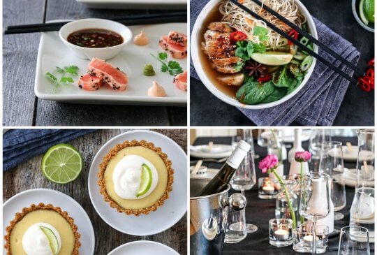 Image: JANUARMENYEN: LAKSETATAKI, ASIATISK NUDELSUPPE MED KYLLING & KEY LIME PIE