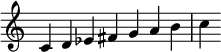  {
\override Score.TimeSignature #'stencil = ##f
\relative c' {\time 7/4 c d es fis g a b c} }