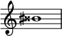  { \omit Score.TimeSignature \relative c'' {
  \tweak Accidental.stencil #ly:text-interface::print \tweak Accidental.text \markup { \concat { \sharp \doublesharp}} bis1
} }