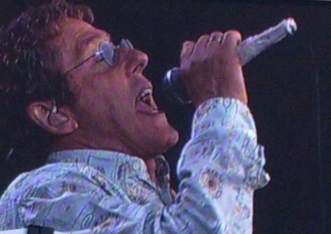 Roger Daltrey di the Hyde Park Live 8 concert pada 2005.