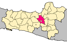 Het regentschap Semarang in de Indonesische provincie Midden-Java