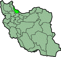 Letak Provinsi Gīlān di Iran