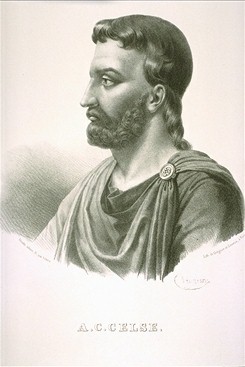 Aulus Cornelius Celsus, lithografie uit 1864