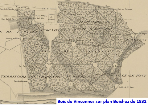 En 1832, l'utilisation militaire est limitée à l'esplanade et au champ de tir de l'allée royale.