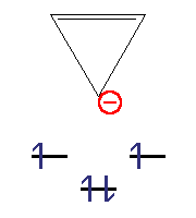 Cyklopropen s MO diagramem