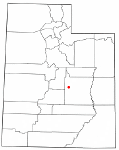 Location of Ferron, Utah