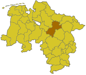 Poziția regiunii Districtul Heide