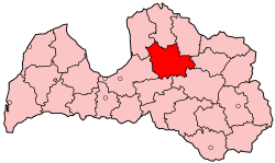 Location of Cēsis