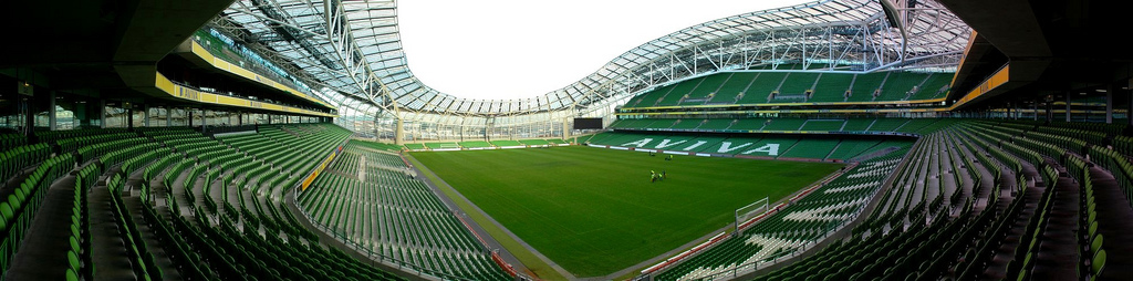 Et panoramaview over Aviva Stadium