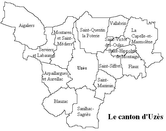 El cantó d'Usès.