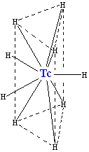 A technécium-hidrid szerkezeti képlete