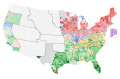 1860 United States Presidential Election mapped by Counties