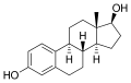 Deutsch: Struktur von Estradiol (Östradiol) English: Structure of estradiole