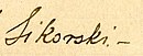 Firma di Władysław Sikorski