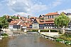 Kronach, Stadtaufbau an der Haßlach mit Festung Rosenberg