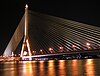 Rama VIII Bridge at night