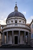 The Tempietto (towards 1502–1510) in a narrow courtyard of the San Pietro in Montorio from Rome