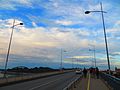 Road and Pedestrian walkway on the new bridge, July 2014