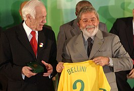 Bellini (links) in 2008 met Lula da Silva