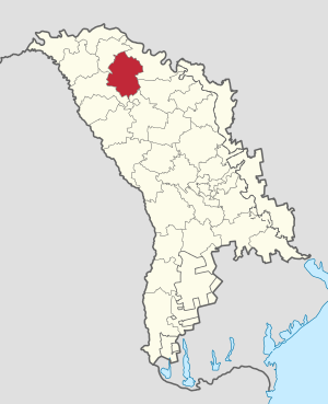 Raionul Drochia pe harta Republicii Moldova