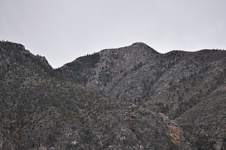 Guadalupe Peak viewed from the Tejas Trail.