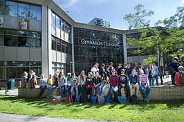 Het hoofdgebouw van Gymnasium Celeanum