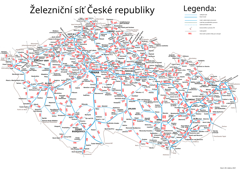 File:Map of Czech railways.svg