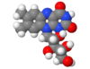 Spacefill model of a minor riboflavin (-10-[(2S,3S,4R)-2,3,4-trihydroxypentyl]) tautomer