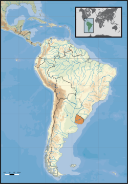 Location of Uruguay