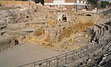 Ruines de l'église Sainte-Marie-du-Miracle de l'amphithéâtre, édifiée sur le lieu du martyre des saints.