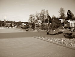 Vaajakoski in the winter.