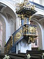 La chaire de l'église de l'abbaye de Grüssau.