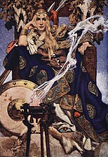 Illustration for Queen Maev in Myths and Legends of the Celtic Race, 1911