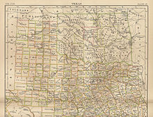 Mapa sa Indian Teritoryo (Oklahoma), 1889, Britannica 9 nga edisyon