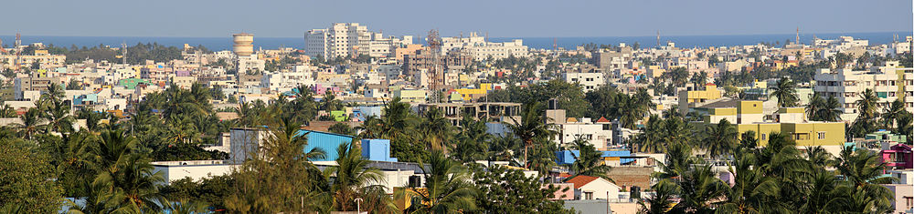 Panorama van Puducherry