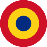 Het roundel van de Roemeense luchtmacht.