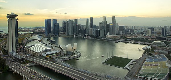 A view from the Singapore Flyer