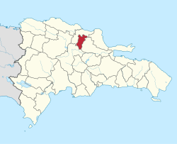 Location of the Hermanas Mirabal Province