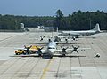 A Lineup of the P3 Orions at Naval Air Station Brunswick. Taken from the same place as the previous photograph.