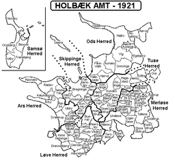 Holbæk Amt 1921 (Orø er endnu ikke med)